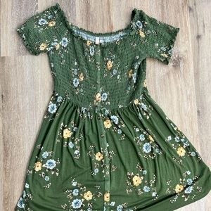 Green Floral Dress